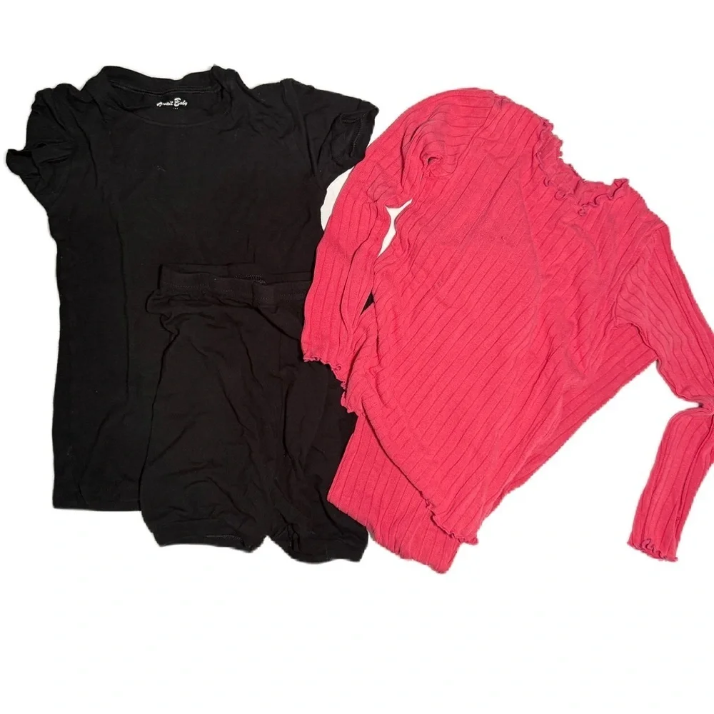 Black and Pink Pjs Set